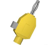 SPORTARC Quick Connect Banana Socket Jack 4mm Terminal Connector for AV Receiver Surround Sound Binding Post Adapter Male Connectors(yellow)
