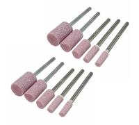 SPORTARC Rotary Tool Grinding Wheel, Abrasive Mounted Stone for DIY Polishing, Hard Chrome Corundum, 10-Piece Set, 4-10mm Head, 1/8" Shank, for Dremel and Similar Rotary Tools