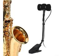 SPORTARC Sax Microphone, Portable 3 Pin 4 Pin Wired Sax Microphone Omnidirectional, Clip-on Microphone for Saxophone, Violin, Electric Guitar, B