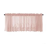 SPORTARC Small Short Curtain Lace Decorative, Kitchen Coffee Curtains, Fresh Lace Curtain, Half Win Dow Curtain for Kitchen Balcony Office(pink)