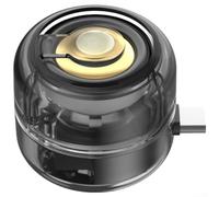 SPORTARC Small Wireless Speaker Type C Input Loud Bass Booster 3W Audio 6H Playback Transparent Design for Party(Grey Y11)