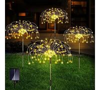 SPORTARC Solar Firework Lights, LED Solar Garden Lights, Solar for STARBURST Lights, Outdoor Waterproof Solar Dandelion Lights for Pathway Lawn Party Decorations, Warm White