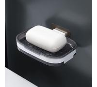SPORTARC Strong Suction Soap Dish Holder Bathroom Shower Bath Net Drain Case Tray Box