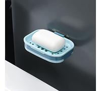 SPORTARC Strong Suction Soap Dish Holder Bathroom Shower Bath Net Drain Case Tray Box