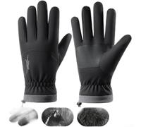SPORTARC Thermal Gloves Unisex Touchscreen Compatible Windproof Water Resistant Anti Slip Silicone Grip for Snowboarding Hiking Climbing Motorcycle Riding 25cm(Black M)