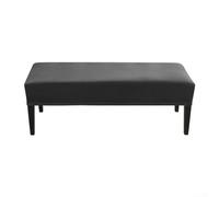 SPORTARC Velvet Dining Bench Cover, Elastic Stretch Anti-Dust Removable Bench Cover, Washable Bench Seat Protective Cover for Living Room(Black)