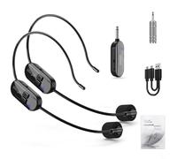 SPORTARC Wireless Headset Microphone, 2.4G 2 Channels Wireless Headset Microphone Transmitter Receiver System 50M Range For Speaker Voice