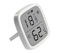 SPORTARC Wireless Temperature Humidity Sensor, Smart LCD Display, for Alexa & Zigbee 3.0 Hub, Real-Time Alerts, Home Monitoring, White