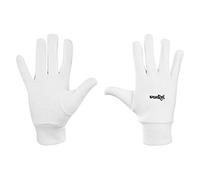 SPORTAXIS 100% Cotton Cricket Bat Wicket Keeping Inner Gloves Comfortable Breathable Durable (White, Full)