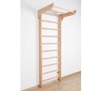 SportBaby Swedish ladder, Wall Bars Kinder-1-220 Gymnastics Equipment, Climbing Frame, Home Exercise Equipment, Gym, Wooden Stall bar