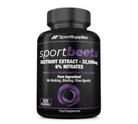 SportBeets Beetroot Extract 32,500mg Capsules Standardised to 6% Nitrates - L-Citrullne 1,000mg & Black Pepper to Enhance the Benefits of Beetroot. (32,500mg from 500mg of a 65:1 Extract Ratio)