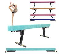 SportBob 8ft Kids Adjustable Gymnastics Balance Beam, 5-Height Settings | High & Low Floor Balance Beam, Children Girls Training Equipment, Home Gym Use, for All Gymnastic Levels, Easy Assembly