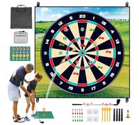 SportBob Golf Chipping Game Set, Sticky Golf Dart Practice Hitting Mat | for Indoor Outdoor, Golf Training Aid Equipment with 20 Golf Balls and 10 Darts, Suitable for Golf Lovers and Beginners