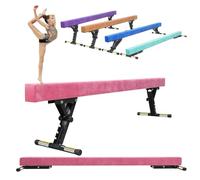 SportBob Gymnastics Beam 8ft High and Low Floor Balance Beam with 5 heights Adjustable, Gymnastics Balance Beam for Kids Children Girls Training, Home Gym Equipment for All Gymnastic