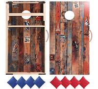 Sportdo Solid Wood Cornhole Set,Two Regulation 2' x 4' Cornhole Boards Set with 8 Cornhole Bags,Perfect for Indoor and Outdoor Games, Friends Competition,Tournaments