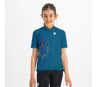 Sportful Checkmate Girl Jersey 14Y Berry Blue/Mauve