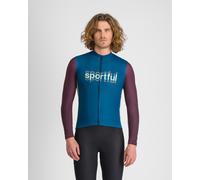 Sportful - Supergiara Logo Thermal Jersey - Cycling jersey size XL, blue