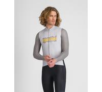 Sportful Supergiara Logo Thermal Long Sleeve Jersey White Grey - XL