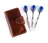 SPORTGIFTZ The Ultimate Buffalo Leather Darts Wallet - Brown