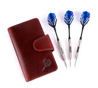 SPORTGIFTZ The Ultimate Buffalo Leather Darts Wallet - Red