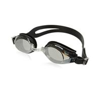 Sporti Antifog Positive Optical Mirrored Swim Goggles - Diopters 2.0 to 6.0, Perfect for Long-Sighted Adults, Enhanced Vision - Silver Mirror/Smoke Lens/Black Frame - Positive 3.5