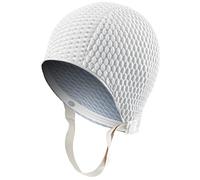 Sporti Bubble Swim Cap with Chin Strap (Ivory)