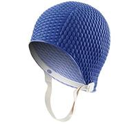 Sporti Bubble Swim Cap with Chin Strap (Navy)