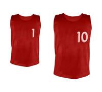 Sporti France Numbered 1 To 10 Training Bib 10 Units Red XL Men