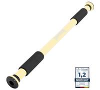 SPORTINATOR® Pull-up bar for clamping in the door frame, for your home gym. Length 60-102 cm, compact, safe and quick without drilling, load capacity up to 150 kg (beige)