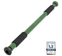 SPORTINATOR® Pull-up bar for clamping in the door frame, for your home gym. Length 60-102 cm, compact, safe and quick without drilling, load capacity up to 150 kg (green)