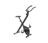 SPORTINATOR X-Bike Folding Exercise Bike with Computer Functions - Speed, Time, Distance, Calorie and Heart Rate Monitor, Wide Padded Saddle (Black)