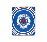 Sporting Profiles Official Glasgow Rangers FC Blue Fleece Throw - Soft Warm Blanket with Club Crest 127 x 150cm