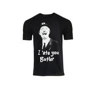 Sporting Profiles On The Buses TV Show I ate You Butler Blakey Stan Themed Licensed T Shirt (UK, Alpha, M, Regular, Regular, Black)