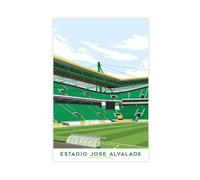Sporting, Stadion, Estadio Jose Alvalade, Sporting, Artwork, Lissabon, Poste Canvas Poster Bedroom Decor Landscape Office Room Decor Gift 24x36inch(60x90cm)