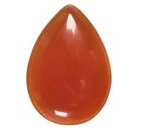 Sportmusies 5pcs Undrilled Carnelian Cabochons Teardrop Flatback Stone Cabs for Jewelry Pendant Making, 24mm x 34mm