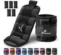 Sportneer Adjustable Ankle Weights Set, Ankle Wrist Weight Straps, 0.3Kg-1.6Kg for Per Ankle, 0.6Kg to 3.2Kg for a Pair, 2 Pack