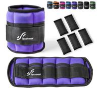 Sportneer Adjustable Ankle Weights Set, Ankle Wrist Weight Straps, 0.3Kg-1.6Kg for Per Ankle, 0.6Kg to 3.2Kg for a Pair, 2 Pack