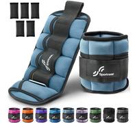 Sportneer Adjustable Ankle Weights Set: Leg Weights, Ankle Weight Wrist Weight Straps, 0.45-1.6kg for Per Ankle, 0.9-3.2kg for a Pair
