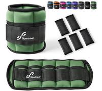Sportneer Adjustable Ankle Weights Set: Leg Weights, Ankle Weight Wrist Weight Straps, 0.45-1.6kg for Per Ankle, 0.9-3.2kg for a Pair