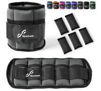 Sportneer Adjustable Ankle Weights Set: Leg Weights, Ankle Weight Wrist Weight Straps, 0.45-1.6kg for Per Ankle, 0.9-3.2kg for a Pair