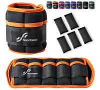 Sportneer Adjustable Weights Ankle Weights Set, Ankle Wrist Weight Straps, 0.44Kg-2.25Kg for Per Ankle, 0.88Kg-4.5Kg for a Pair, 2 Pack