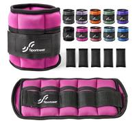 Sportneer Adjustable Weights Ankle Weights Set, Ankle Wrist Weight Straps, 0.44Kg-2.25Kg for Per Ankle, 0.88Kg-4.5Kg for a Pair, 2 Pack
