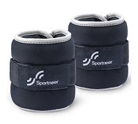 Sportneer Ankle Weights, 2 x 2 kg, Black, Polyester, WEARABLE_WEIGHT, Minimalist, Ankle & Wrist Weights for Fitness, Dancing, Running, Walking, CrossFit