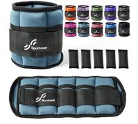 Sportneer Ankle Weights Adjustable Ankle Weights Set Wrist Strap 0.45kg - 2.25kg Each Ankle, 0.9kg - 4.5kg a Pair