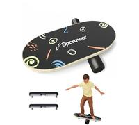 Sportneer Balance Board - Wobble Board with Adjustable Stoppers and Wheels - Balance Trainer to Improve Balance, Surf Trainer and Physiotherapy - Small Size Especially for Children