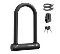 Sportneer Bike Lock, 16mm Heavy Duty Bicycle Lock with Key, High Security Anti Theft U Lock with Mounting Bracket for Bike, Scooter, Door, Size 9.25" x 5.31", 2.22lb