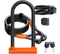 Sportneer Bike Lock 18mm Heavy Duty Bike U Lock Plus Size with 6Ft18M High