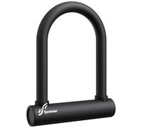 Sportneer Bike Lock, 18mm Heavy Duty Bike U Lock Plus Size with Adjustable Mounting Bracket&Key Anti Theft Secure Locks for Bikes, 6 x 4 in