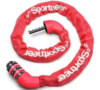 Sportneer Bike Lock - High Security 5-Digit Resettable Combination Chain Lock for Bicycle, Motorcycle, Scooter, Door - Anti-Theft Accessories
