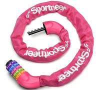 Sportneer Bike Lock - High Security Bicycle Chain Lock 5-Digit Resettable Combination Anti-Theft Bicycle Lock Bike Accessories for Bicycle, Motorcycle, Scooter, Door